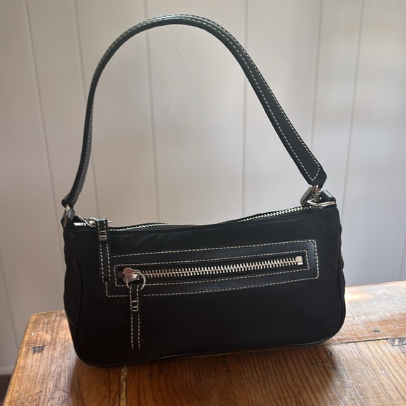 Coach Signature Sufflette Black Cloth Handbag - Picture 12 of 12